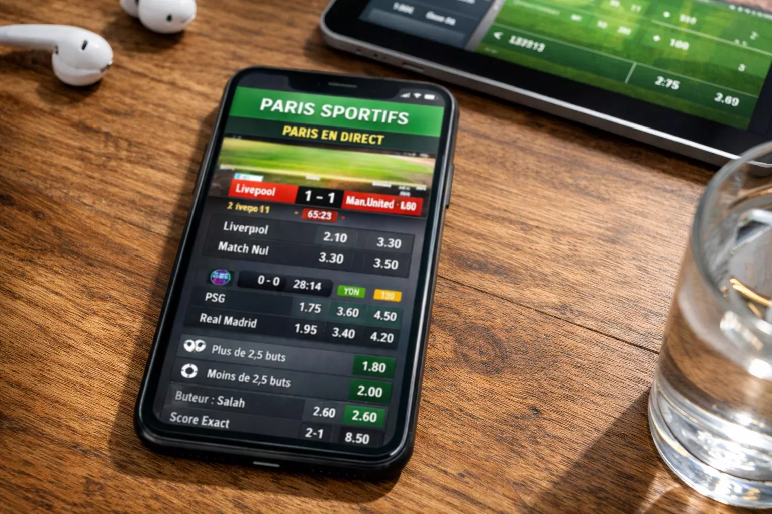 Applications mobiles de paris sportifs ouvertes sur smartphone