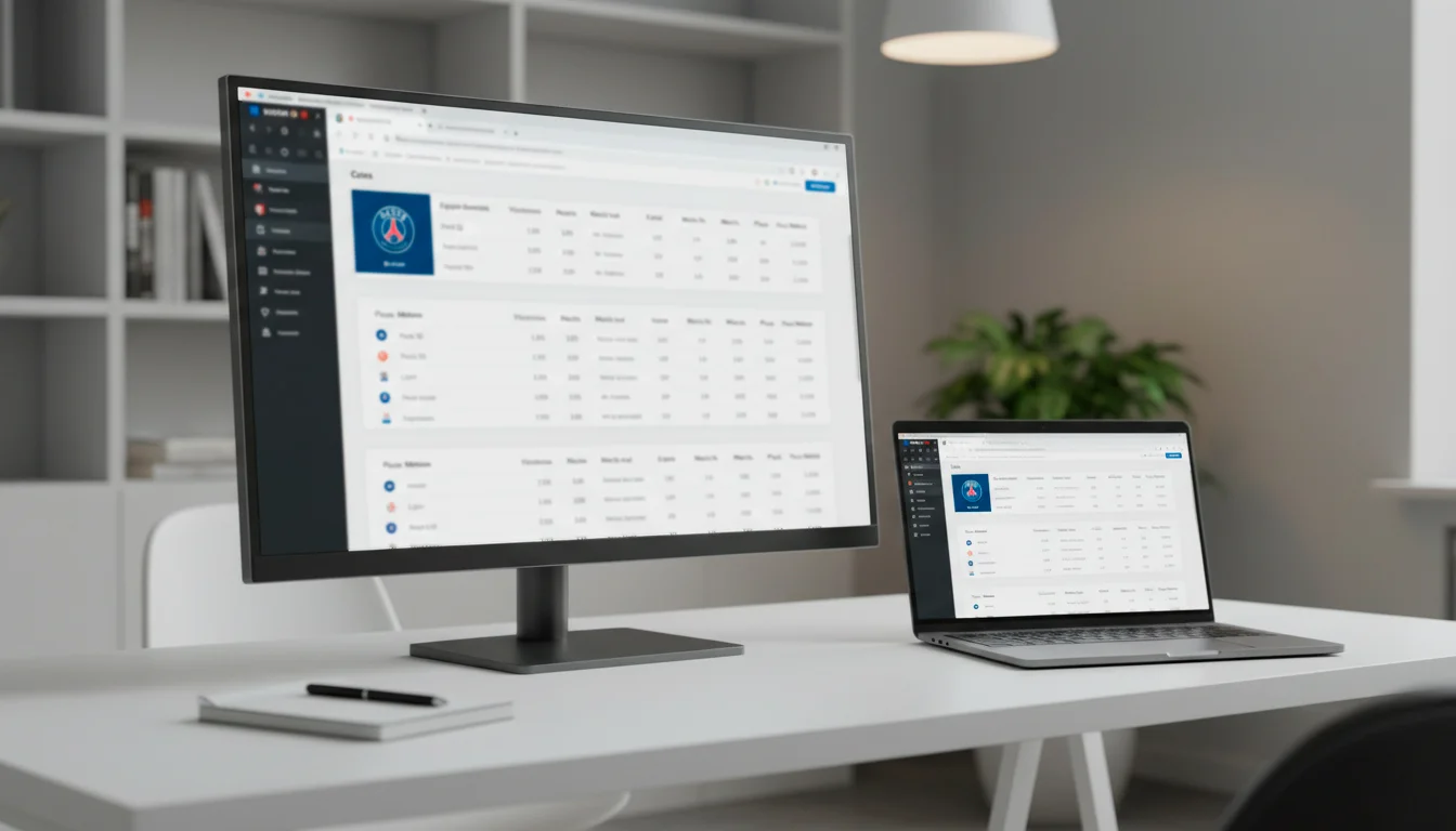 Écran d'ordinateur montrant différentes cotes de paris sur un match de football
